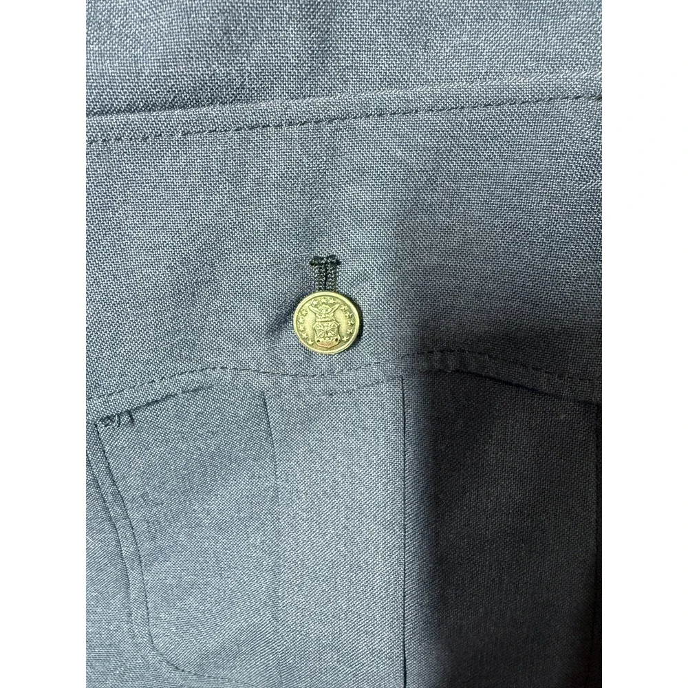 US Air Force Mens Wool Blend Military Uniform Jacket 37R Blue Service Dress Coat